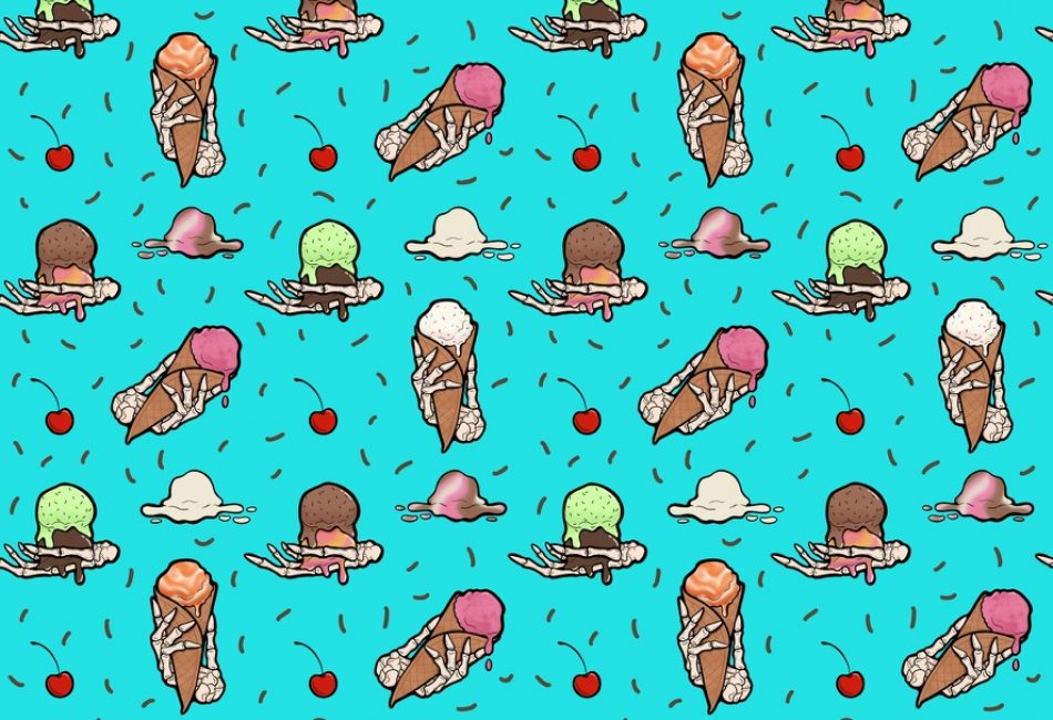 Skeleton Ice Cream Pattern