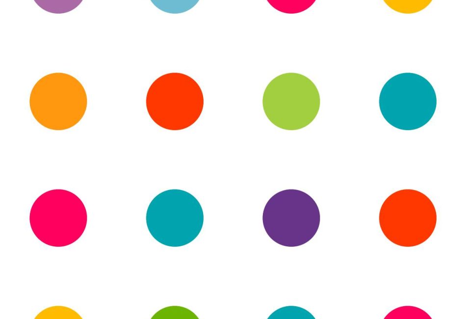 Bright Rainbow Polka Dots