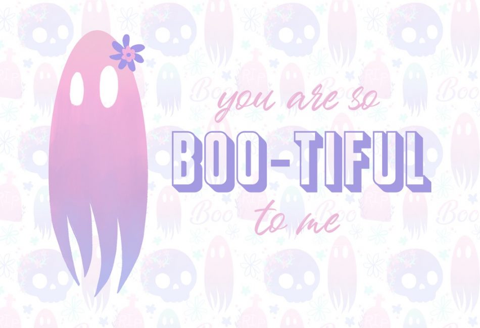 Pastel Ghost Halloween Art