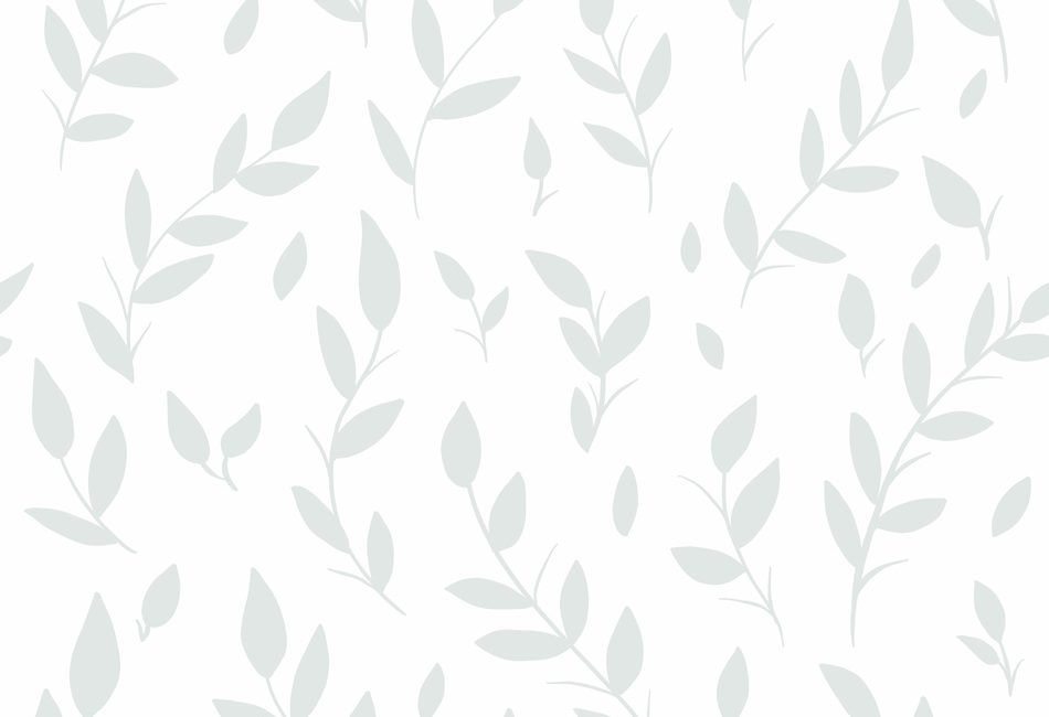 Light Green And White Leaves Pattern