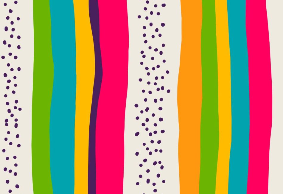 Rainbow Dot Stripes