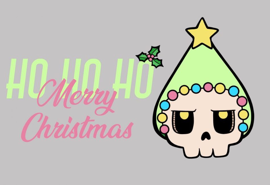 Ho Ho Ho Merry Christmas Skull